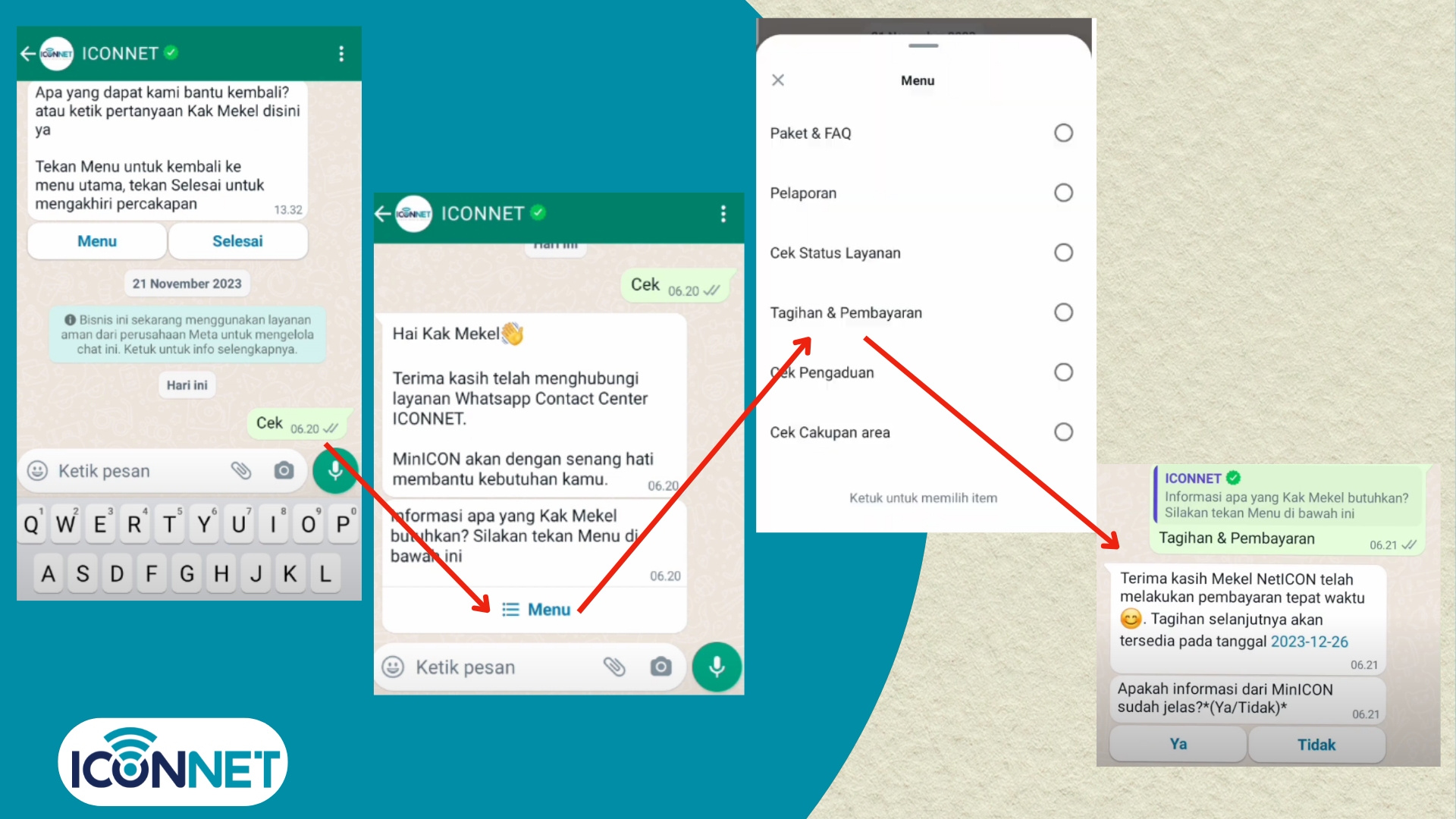 Bayar Iconnet lewat BCA