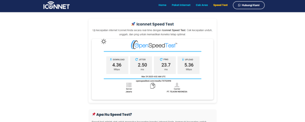 Cara Tes Kecepatan WiFi Iconnet: Panduan Lengkap untuk Pengguna 3 Cara tes kecepatan Wifi Iconnet