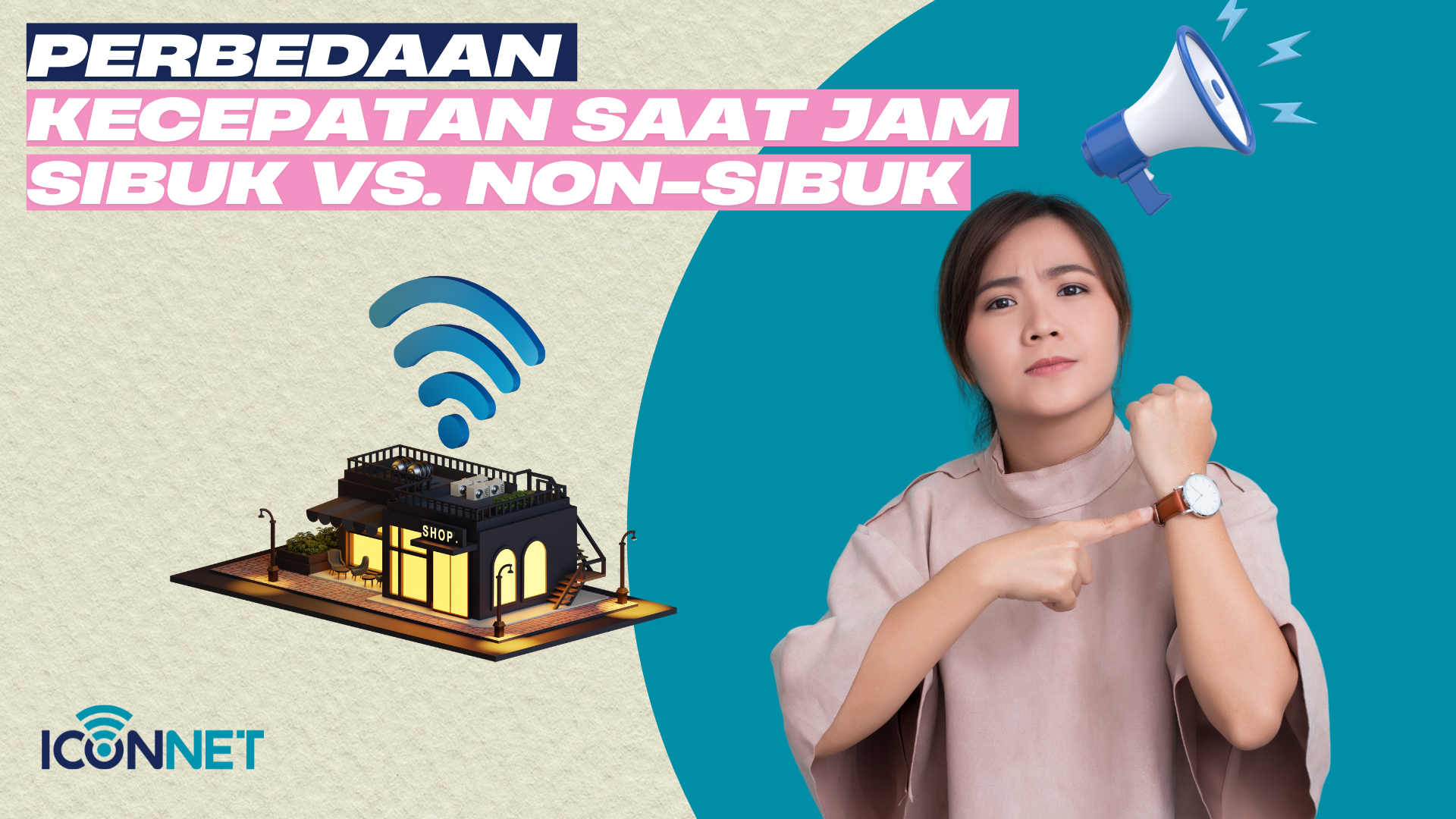 Perbedaan kecepatan saat jam sibuk vs non-sibuk